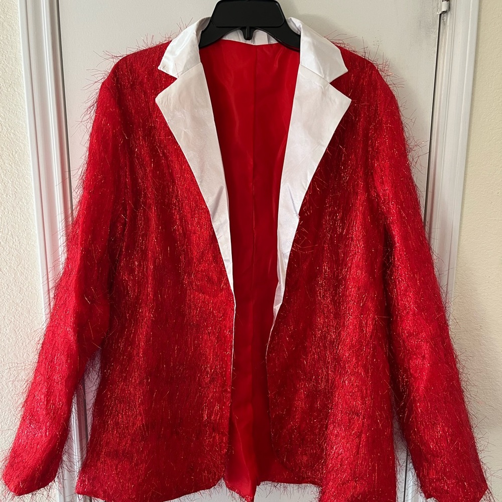 Red sparkly suit jacket